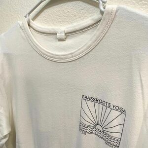 White Vintage Graphic Yoga Tee